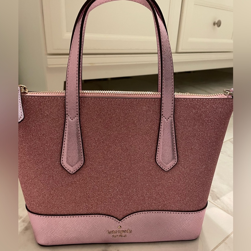 Brand new with tags- Kate Spade Pink Lola Glitter Satchel!